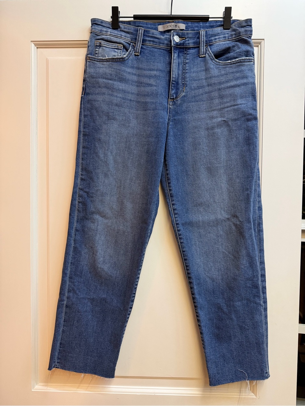 Joe's Jeans Medium Blue Cropped Straight-Leg Jeans Sz 28
